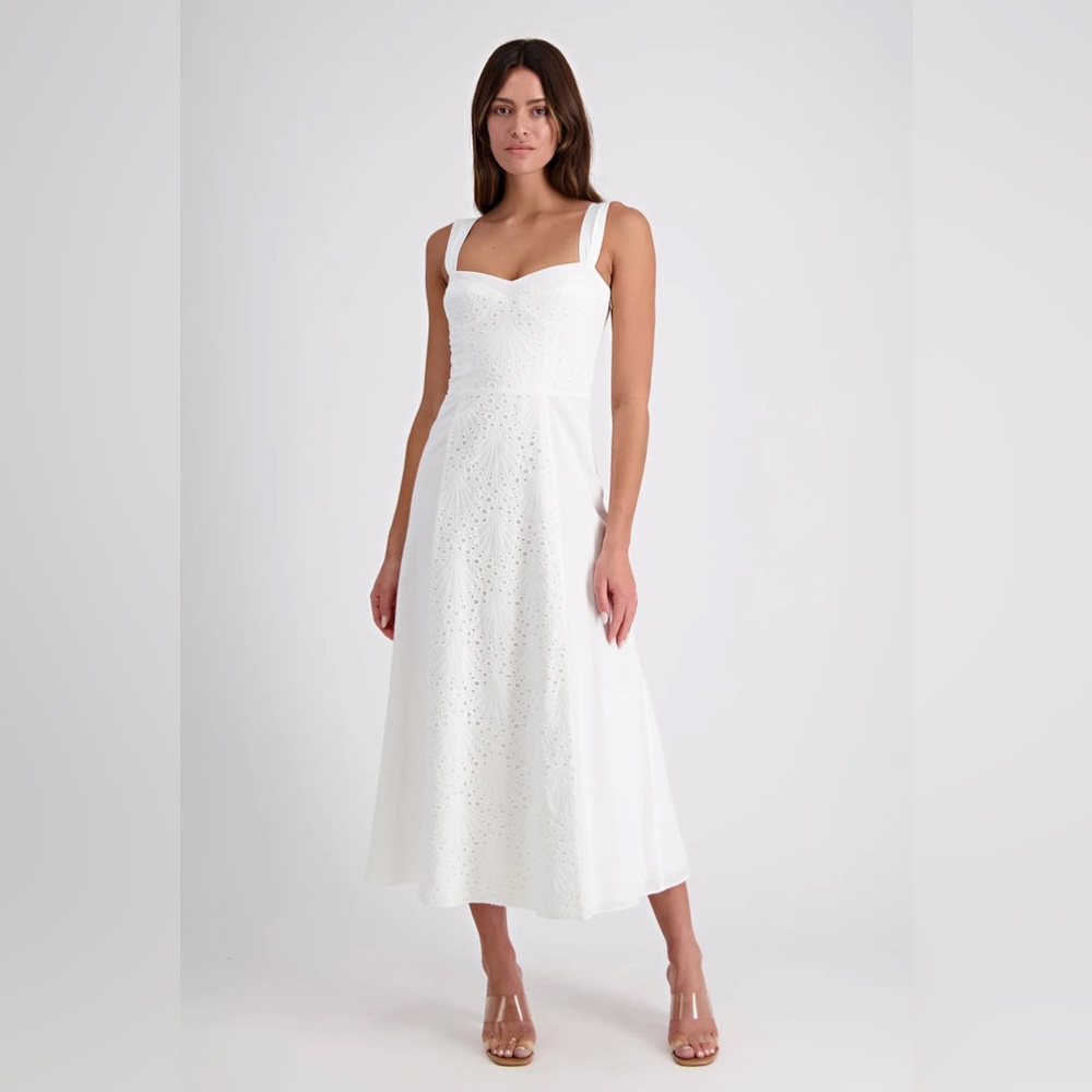 AMUR Orla Eyelet Midi Dress